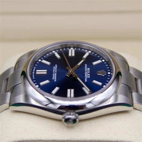 rolex blaues zifferblatt|rolex oyster perpetual 41 uhr.